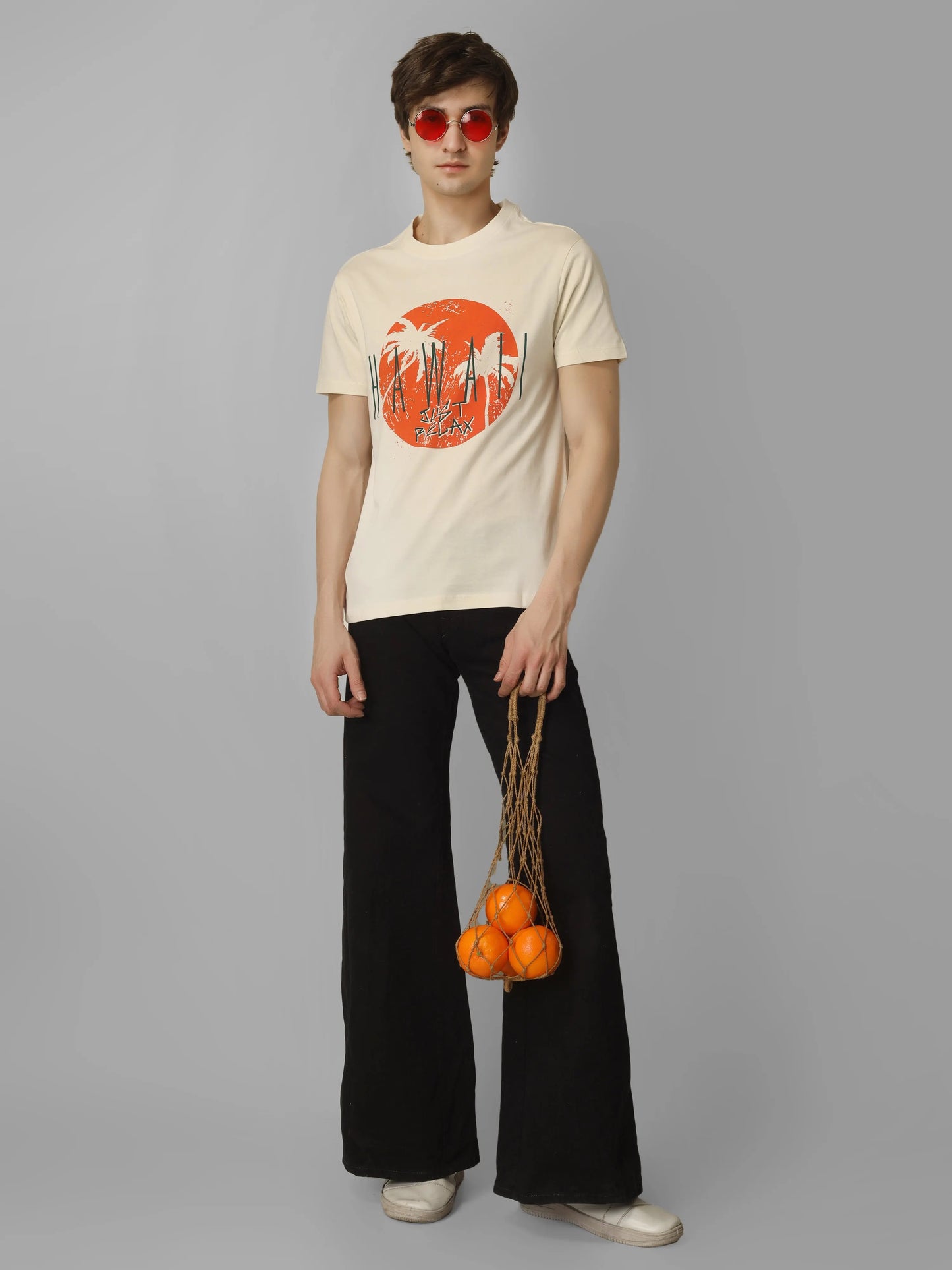 HIGH RISE - RSBO Hawaii Round Neck Printed T-shirt My Store