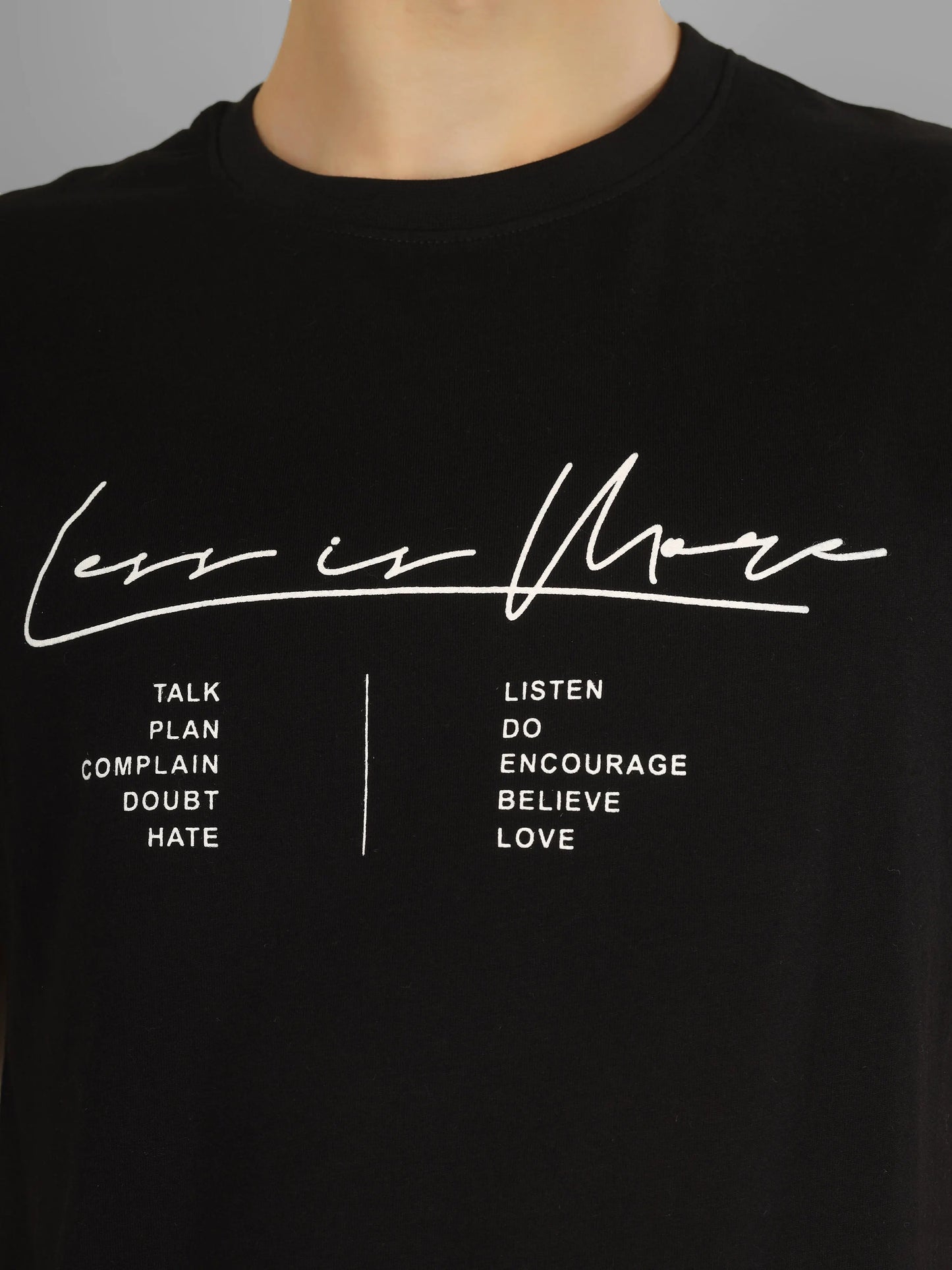 COMFY - Less Is More Round Neck Printed T-shirt My Store