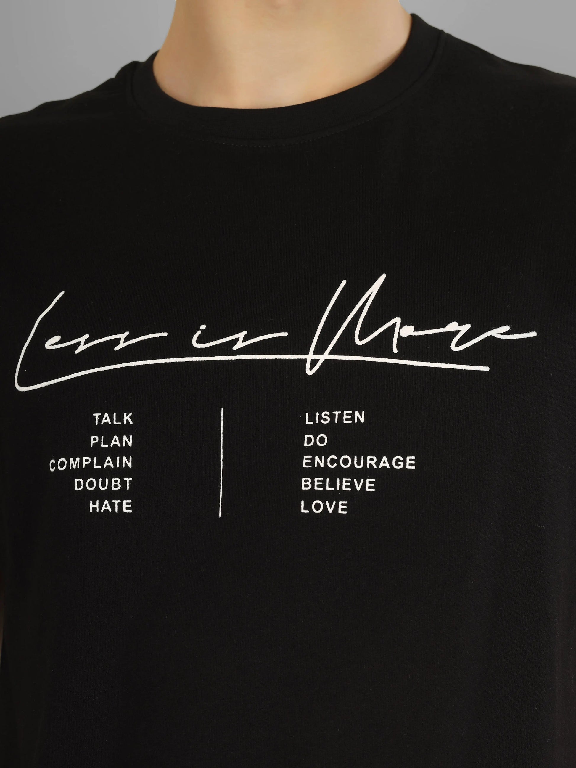 COMFY - Less Is More Round Neck Printed T-shirt My Store