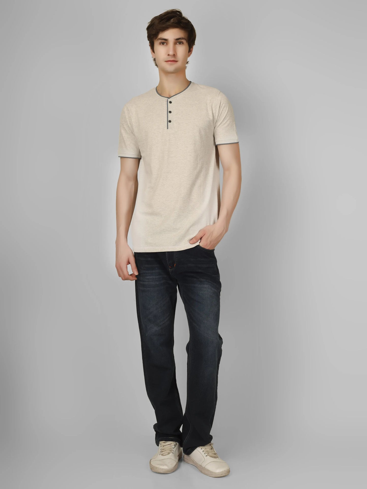 HIGH RISE - RSBO Henley Neck T-shirts My Store