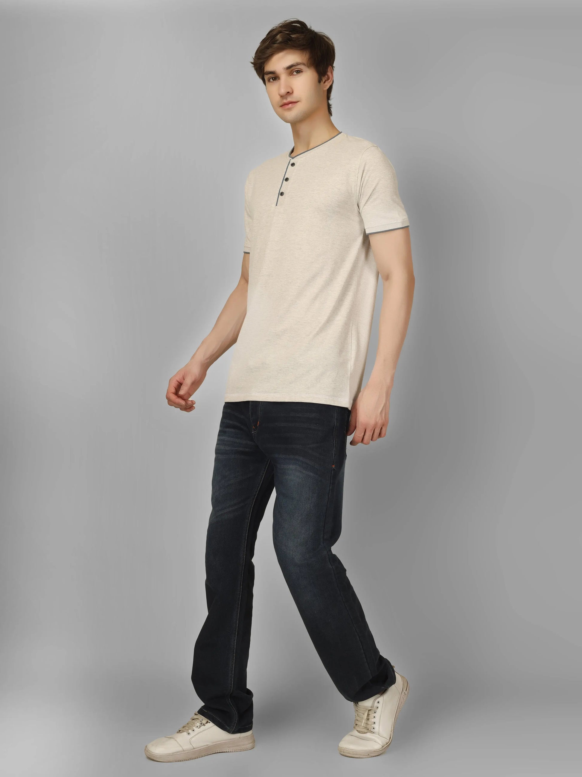 HIGH RISE - RSBO Henley Neck T-shirts My Store