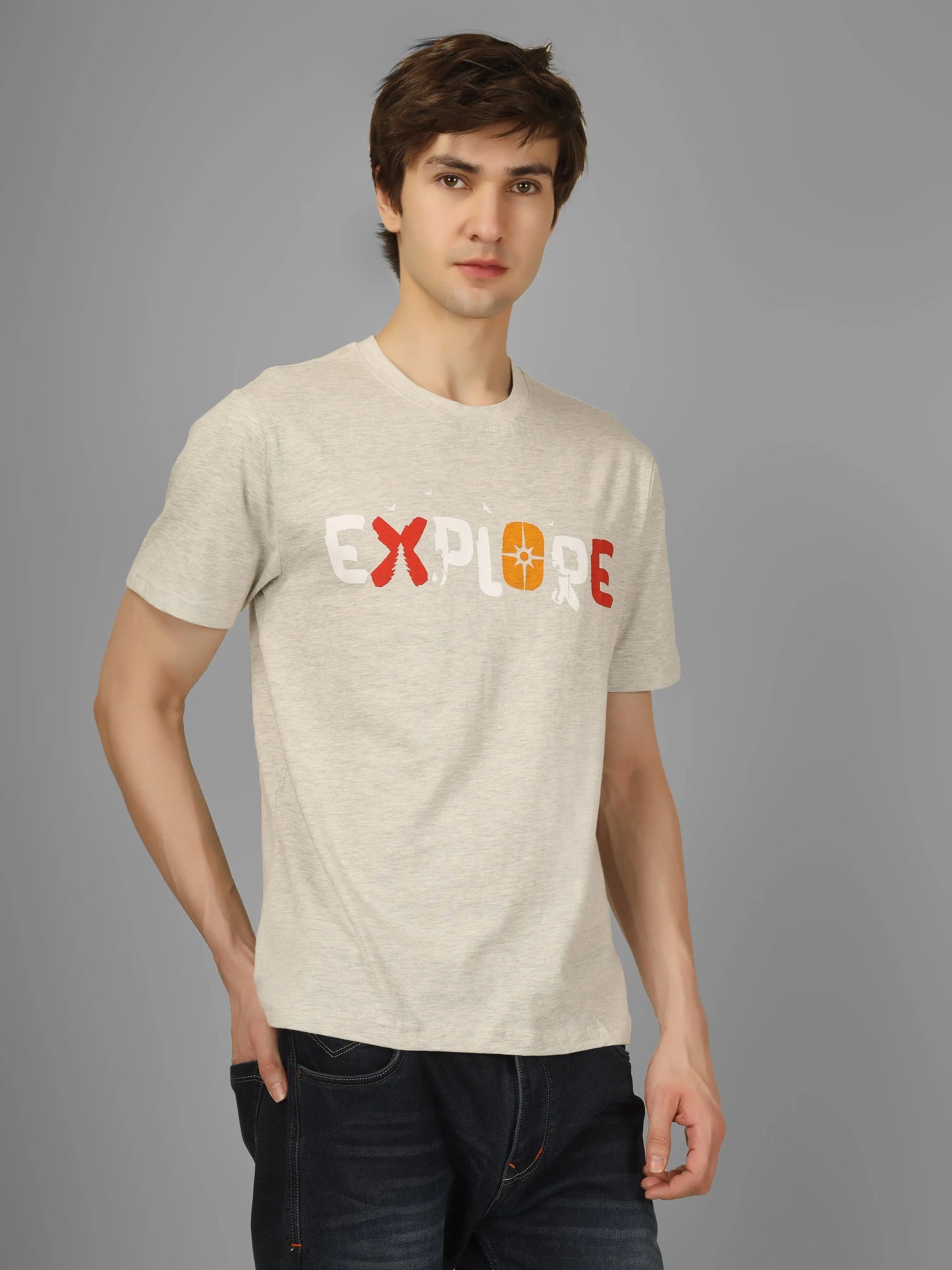 COMFY - Explore Round Neck Printed T-shirt My Store