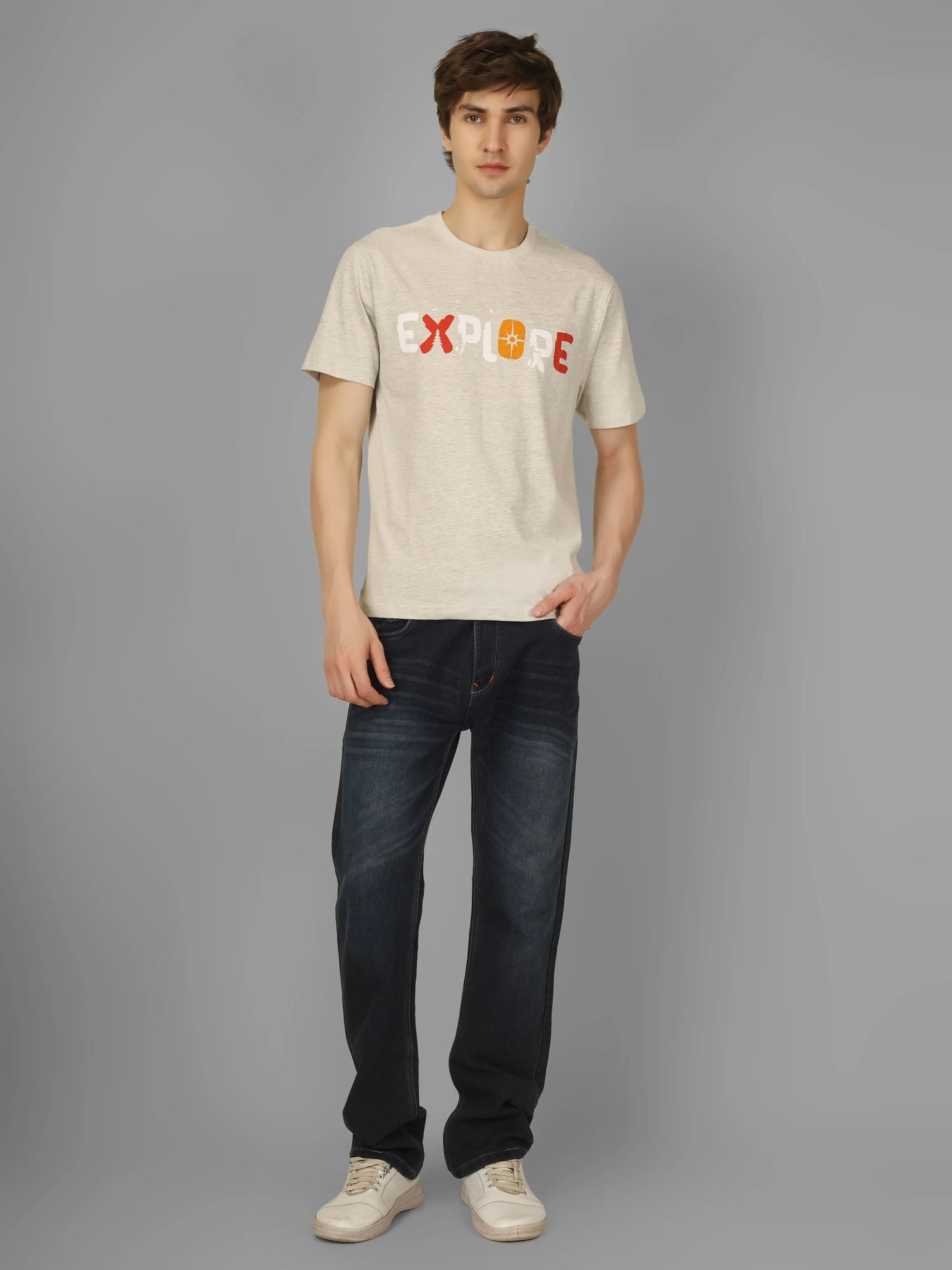 COMFY - Explore Round Neck Printed T-shirt My Store