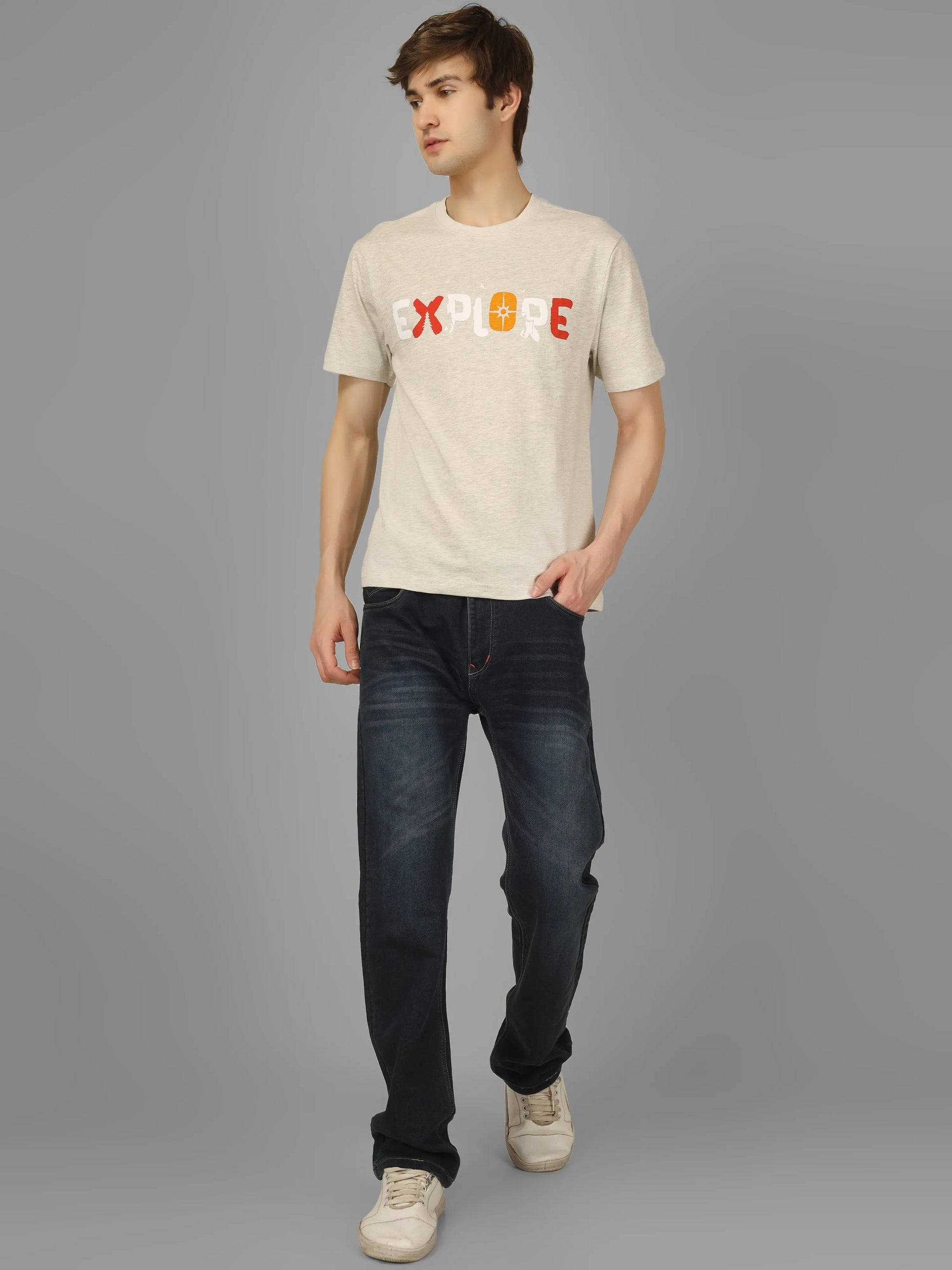 COMFY - Explore Round Neck Printed T-shirt My Store