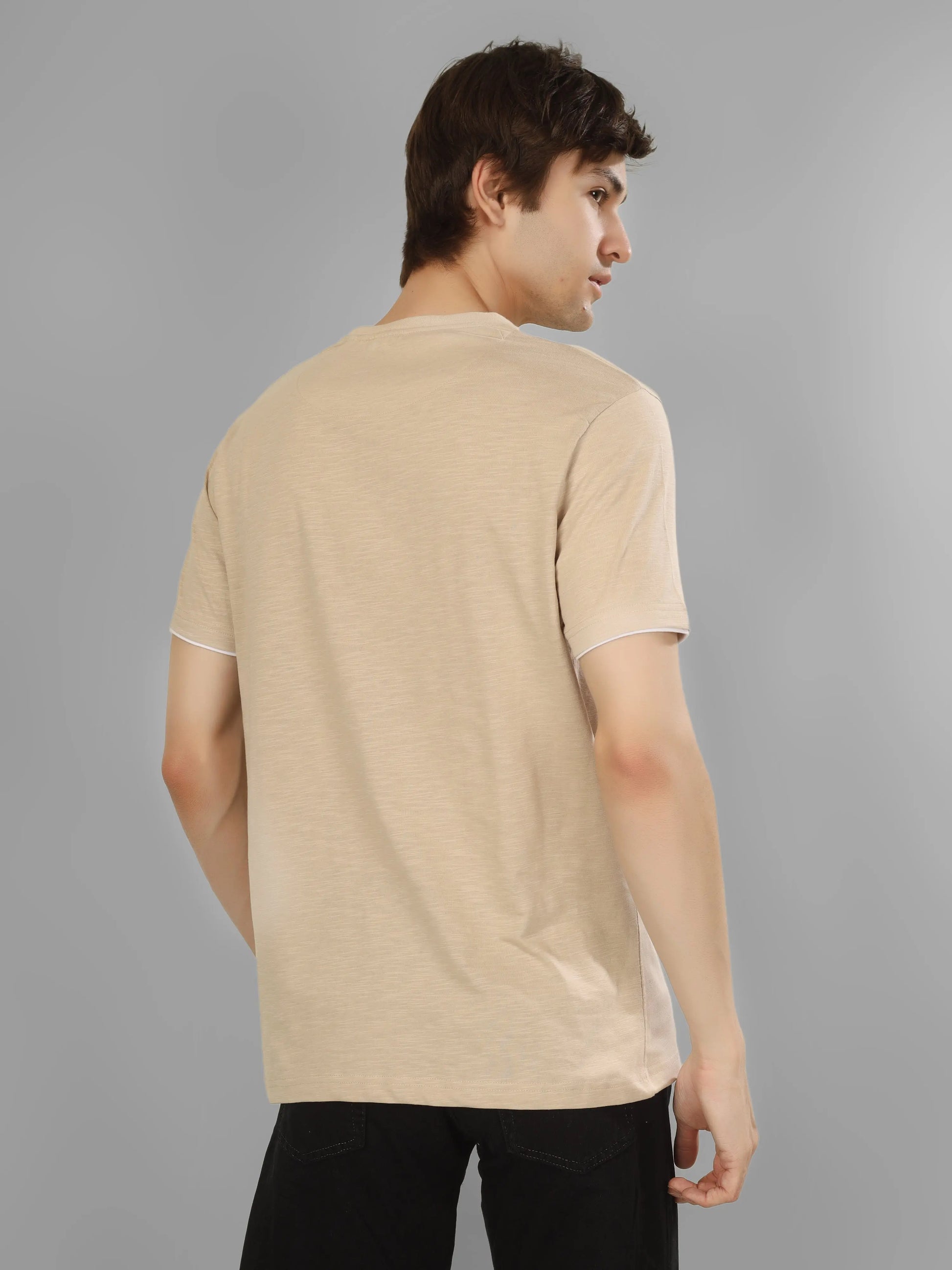 HIGH RISE - RSBO Earth-tone sand khaki tee My Store