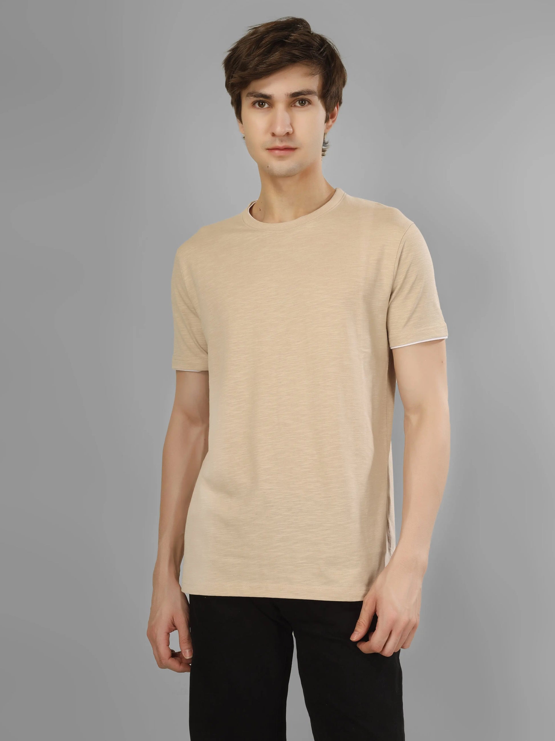 HIGH RISE - RSBO Earth-tone sand khaki tee My Store