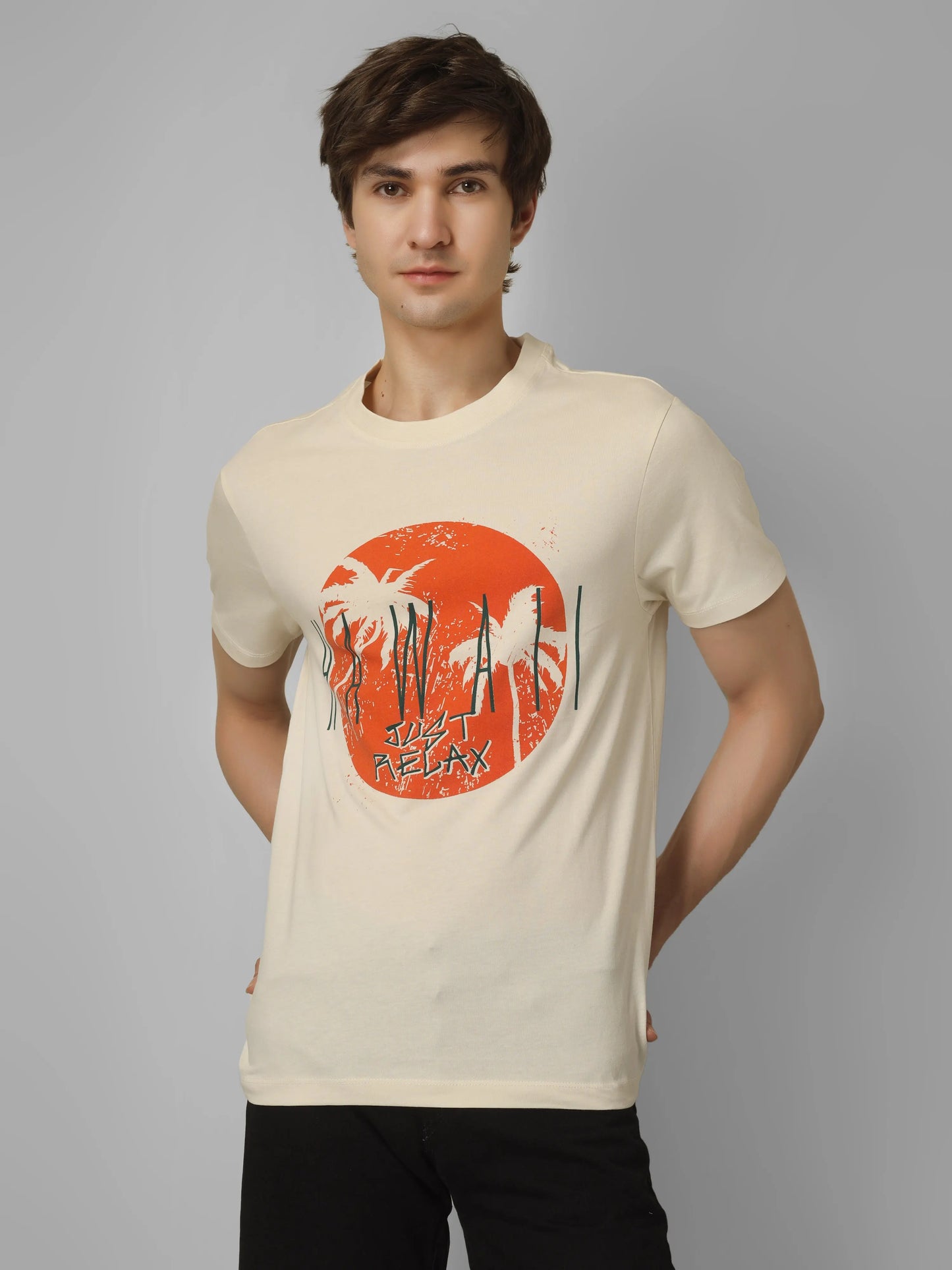 HIGH RISE - RSBO Hawaii Round Neck Printed T-shirt My Store
