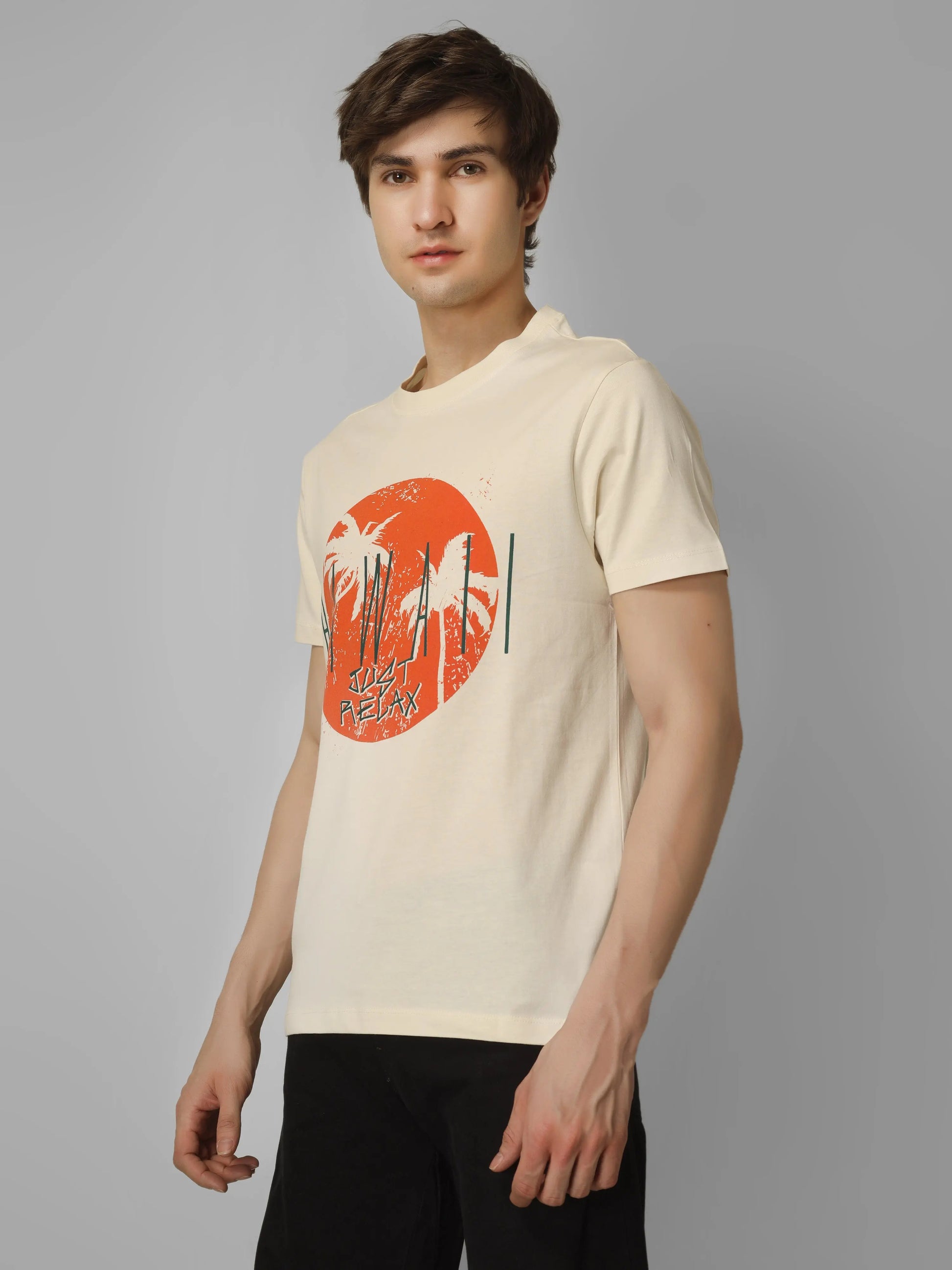 HIGH RISE - RSBO Hawaii Round Neck Printed T-shirt My Store