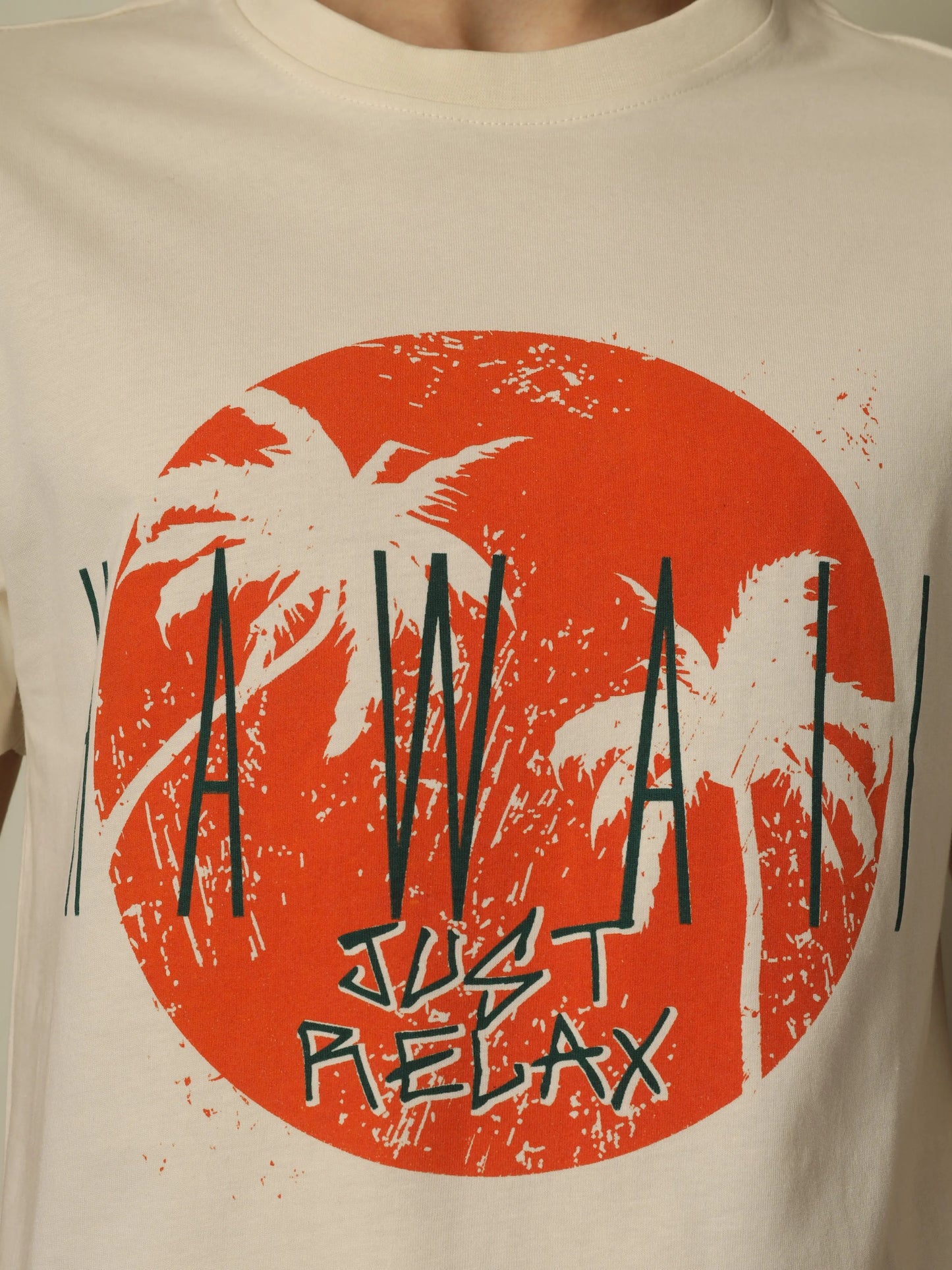 HIGH RISE - RSBO Hawaii Round Neck Printed T-shirt My Store