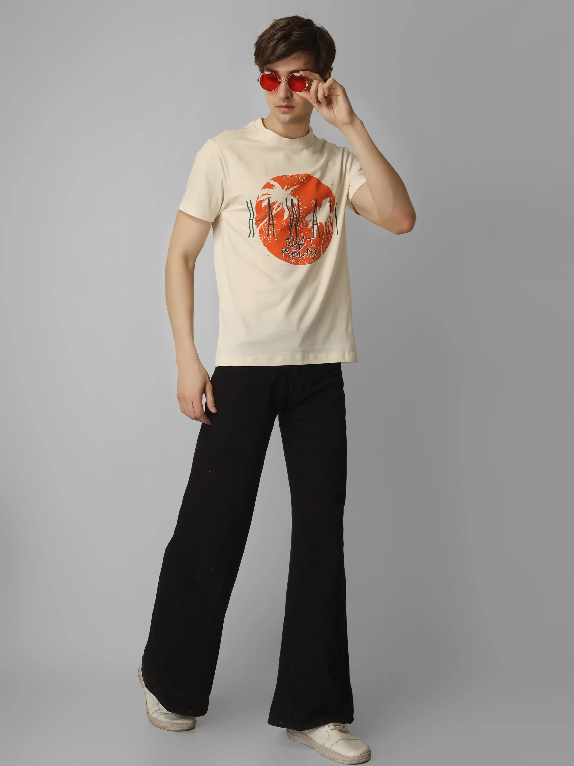 HIGH RISE - RSBO Hawaii Round Neck Printed T-shirt My Store