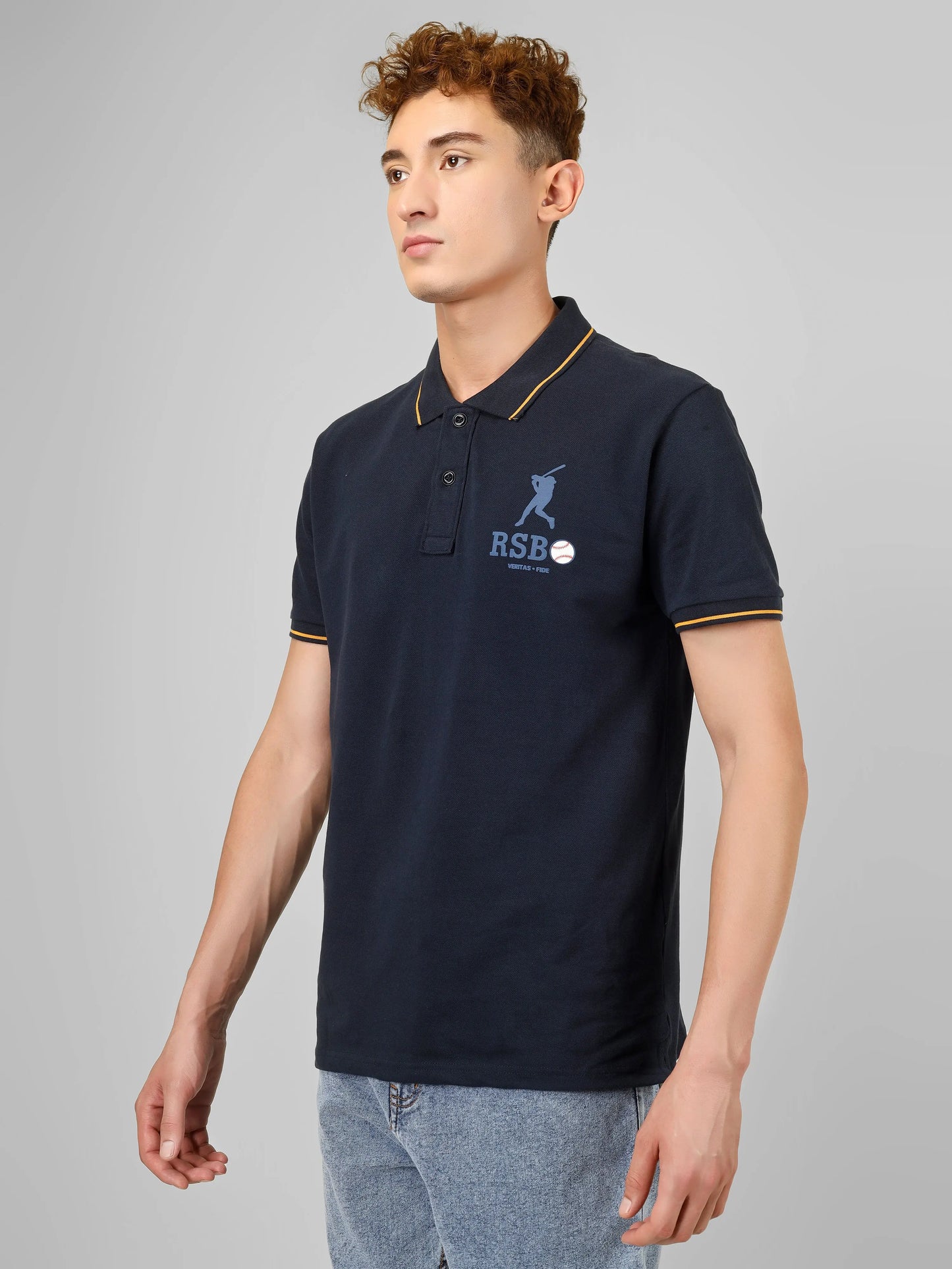 SPORTY- RSBO Embossed Brand Signature Line Polo My Store