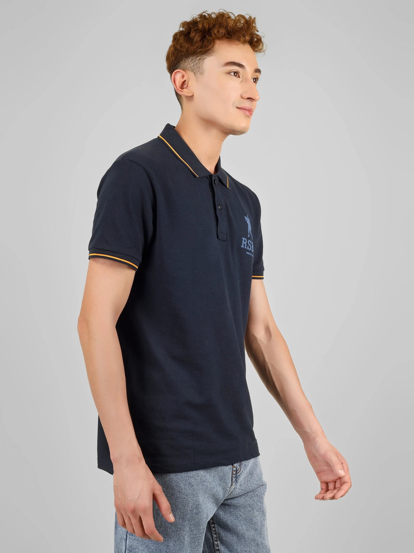 SPORTY- RSBO Embossed Brand Signature Line Polo My Store