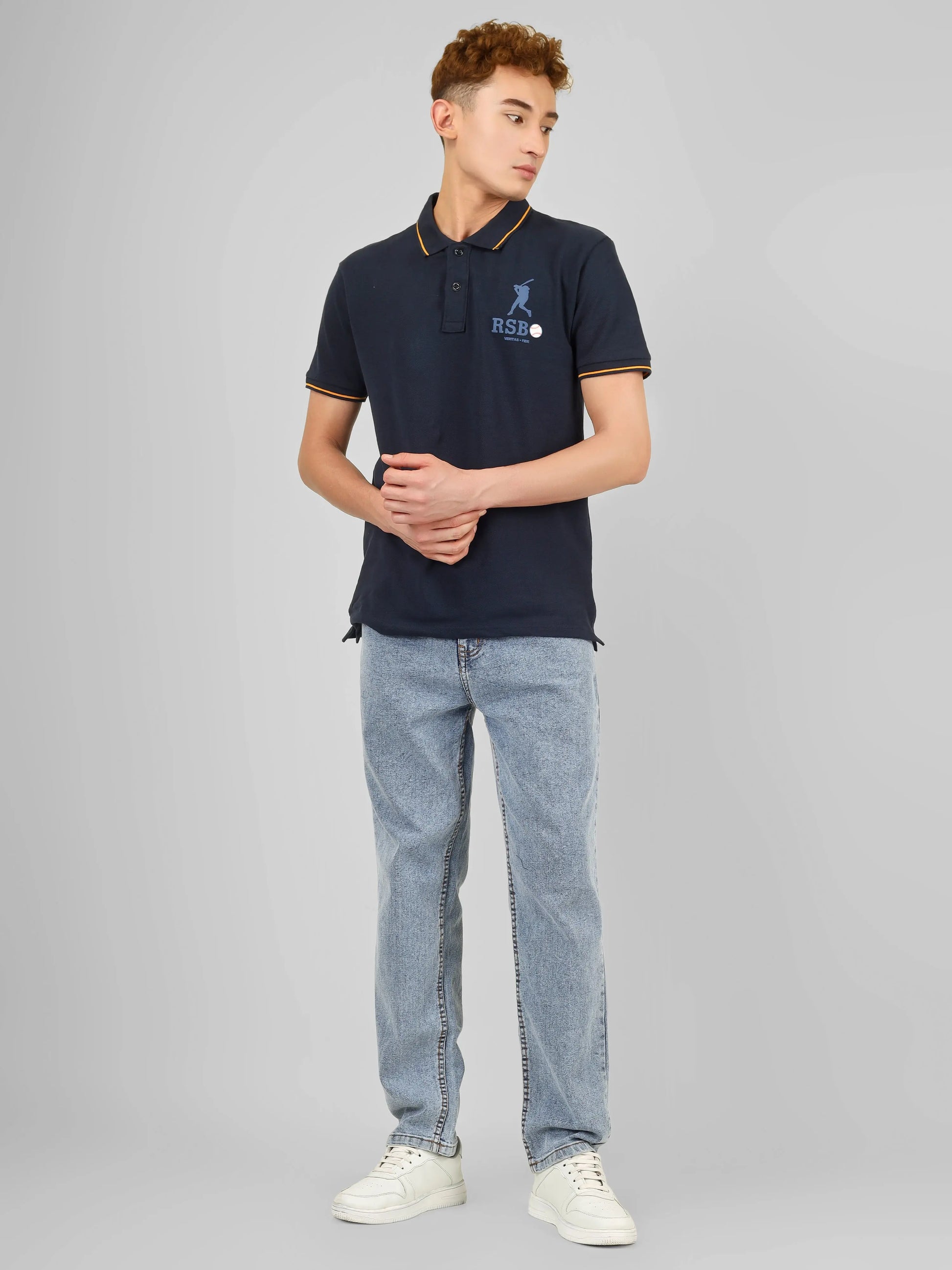 SPORTY- RSBO Embossed Brand Signature Line Polo My Store