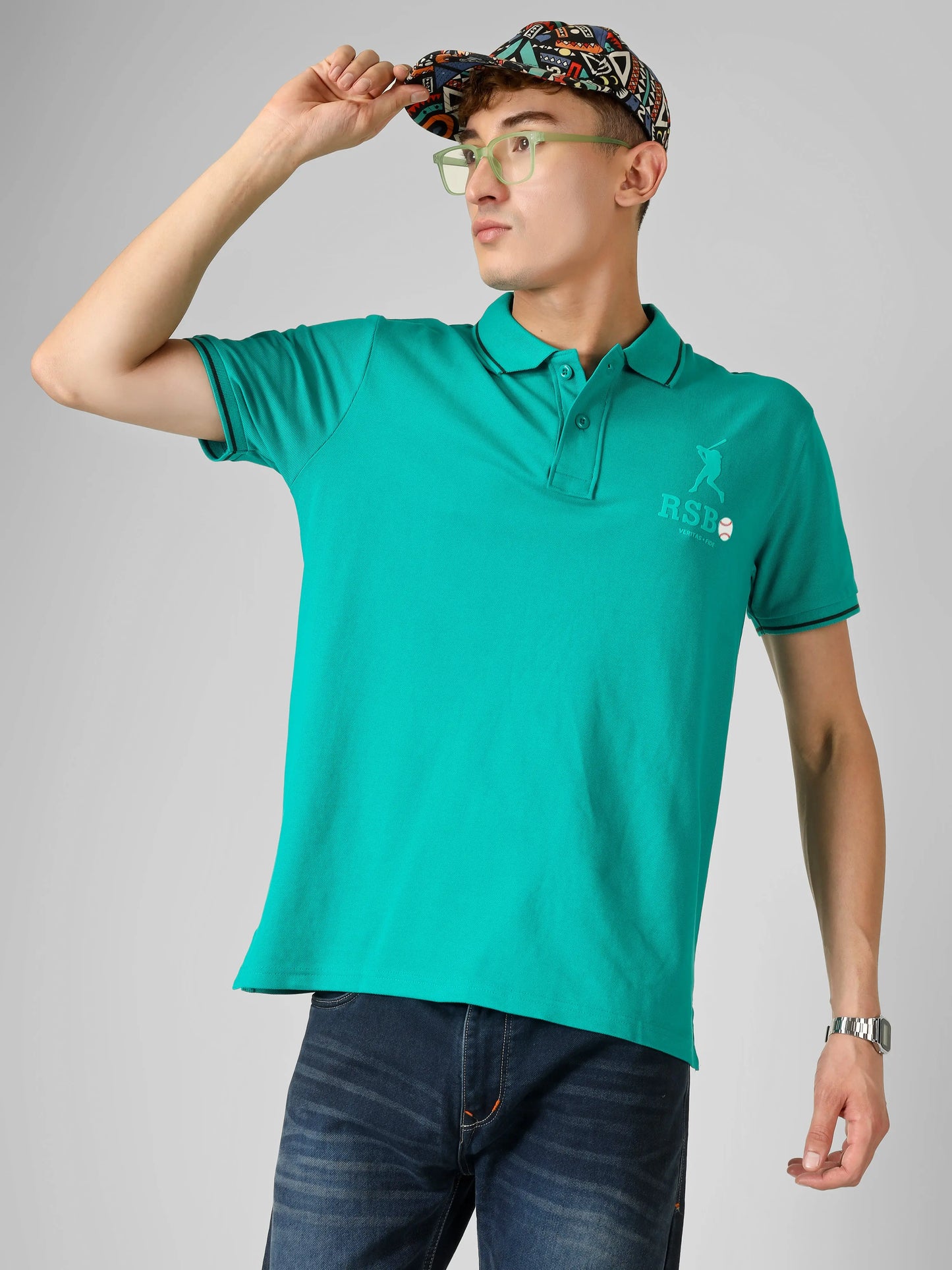 SPORTY- RSBO Embossed Brand Signature Line Polo My Store