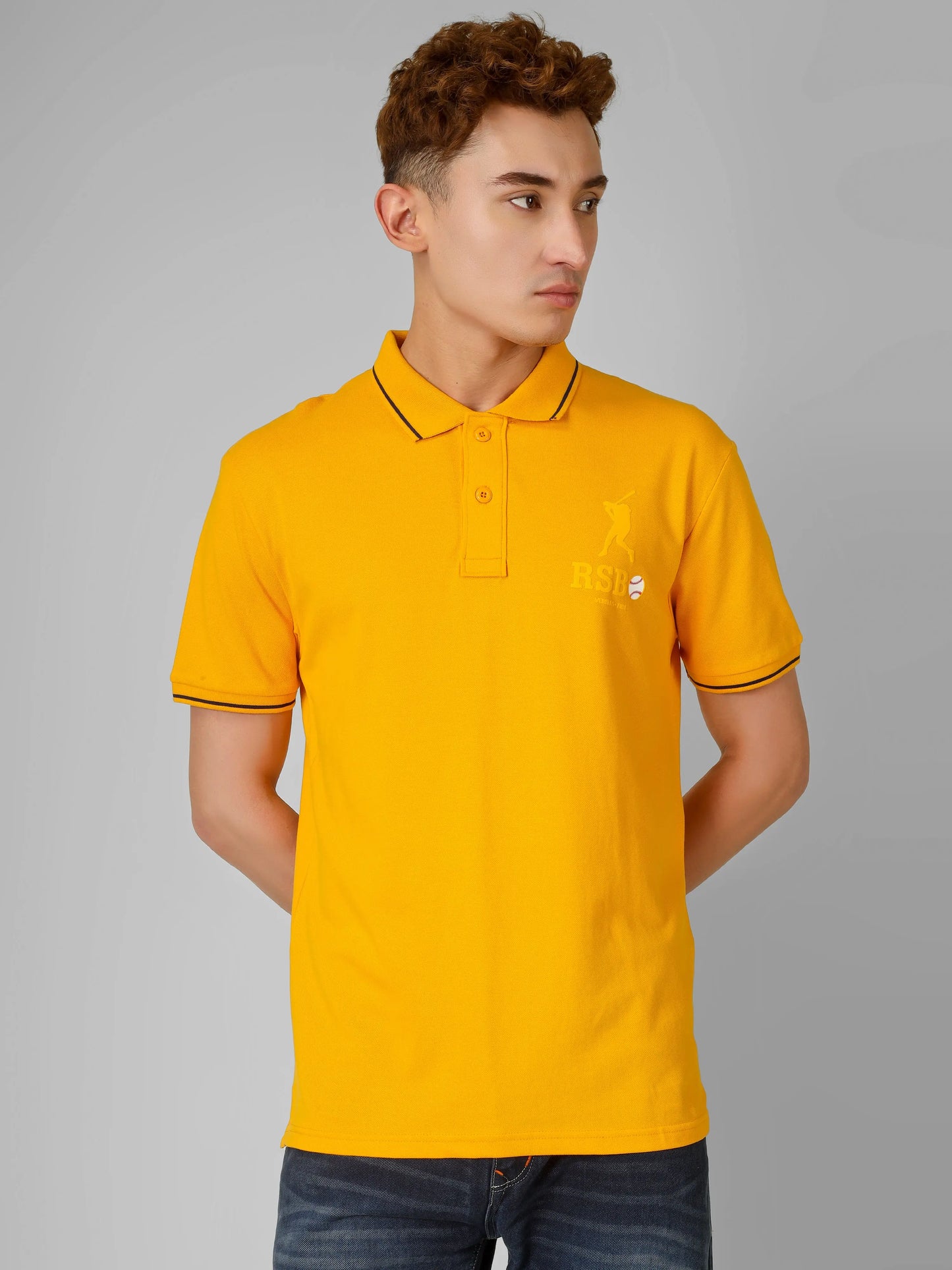 SPORTY- RSBO Embossed Brand Signature Line Polo My Store