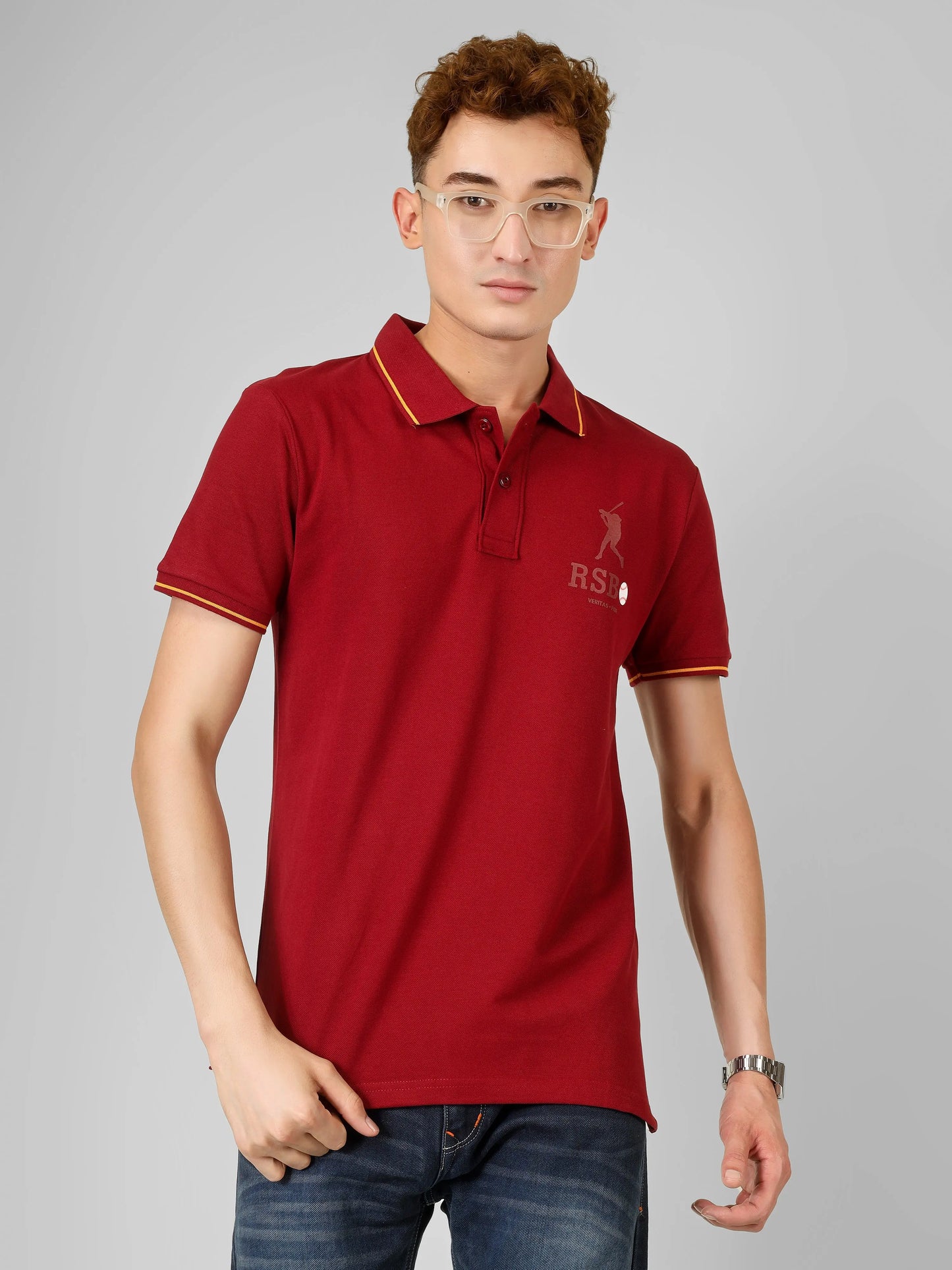 SPORTY- RSBO Embossed Brand Signature Line Polo My Store