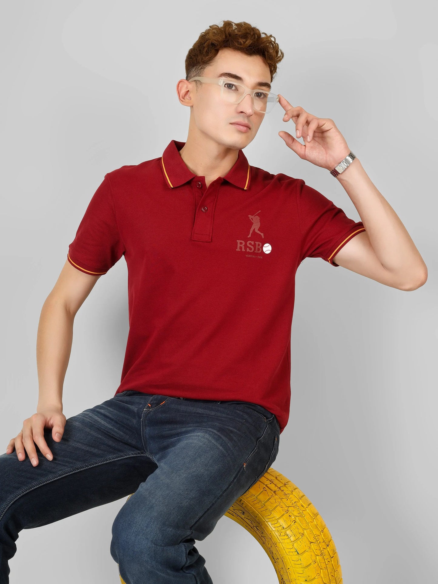 SPORTY - RSBO Embossed Brand Polo Tee My Store