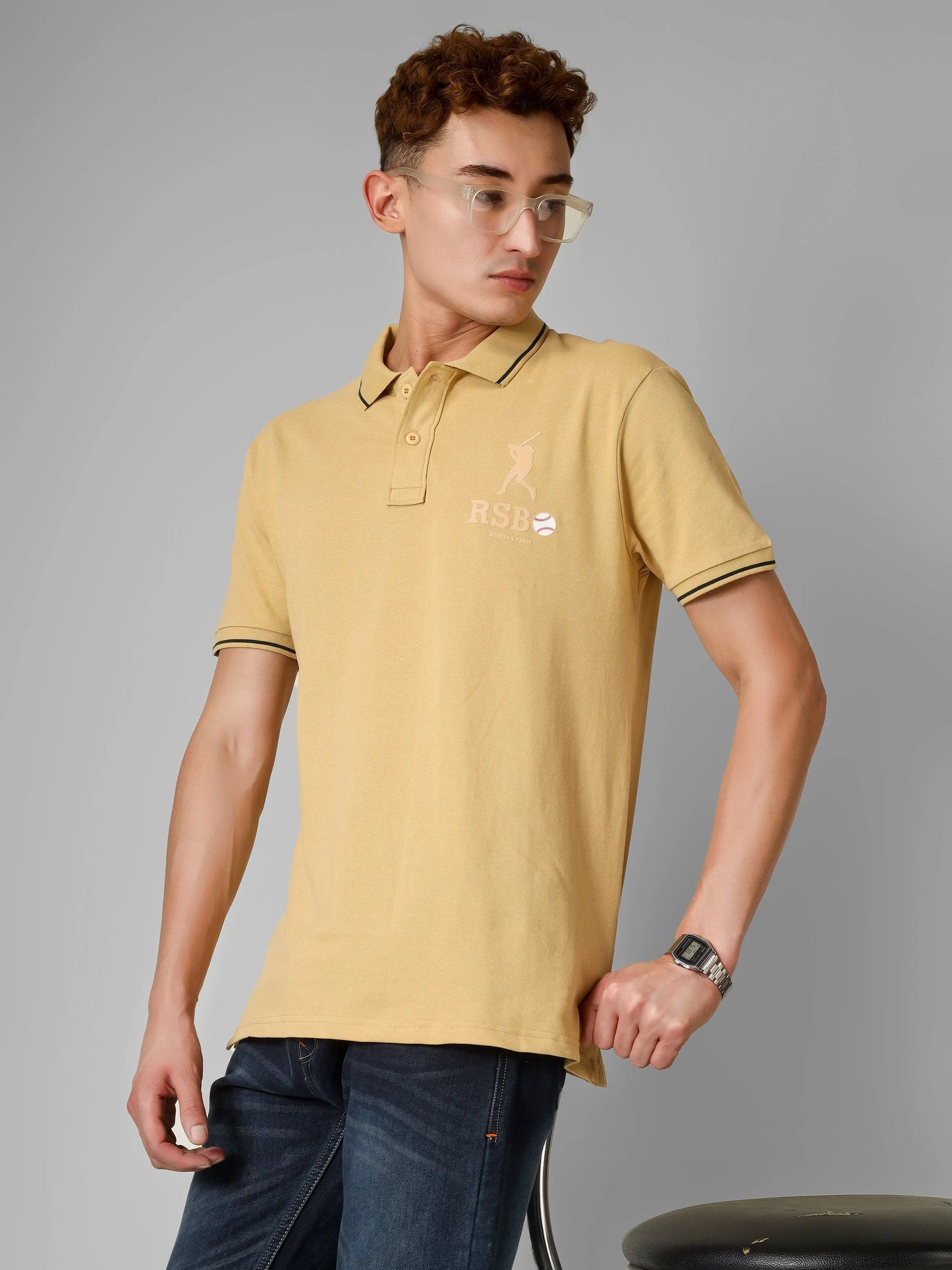 SPORTY- RSBO Embossed Brand Signature Line Polo My Store